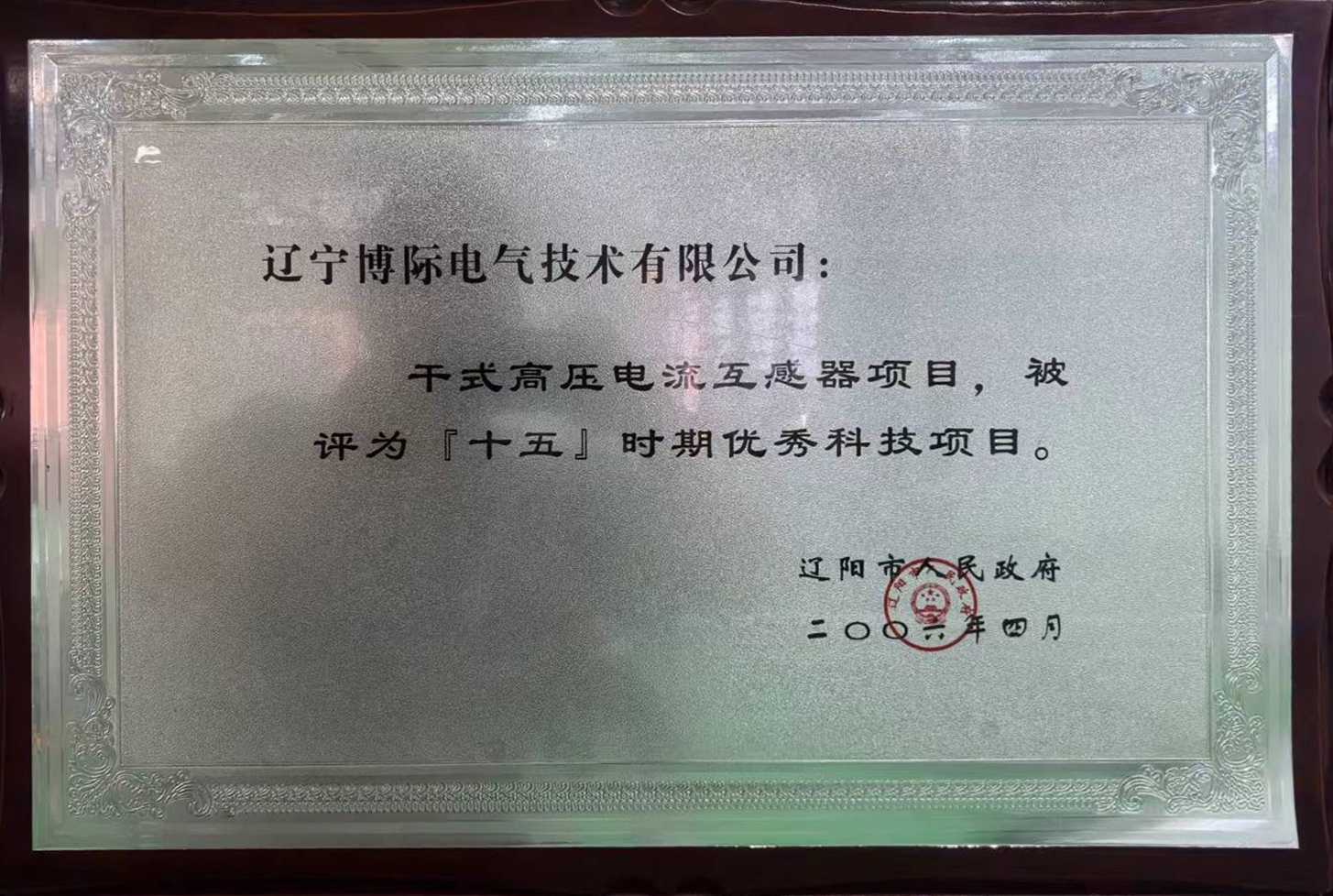 遼陽市政府優秀科技項目?